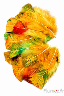 Pute gesprenkelt Herbstfarben - 6-8 cm - curry